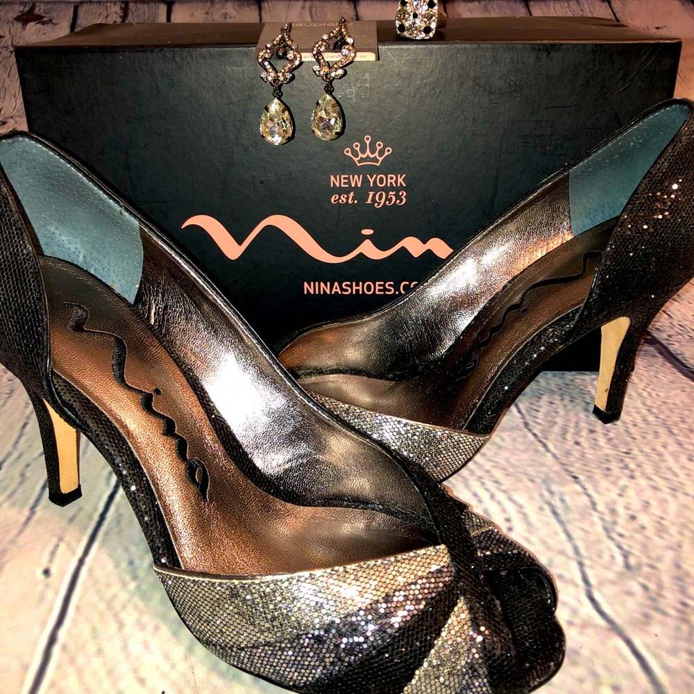 Nina Shoes Bundle with earrings and ring